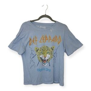 Vintage-Style Def Leppard “High ’n’ Dry” Graphic Band Tee Large